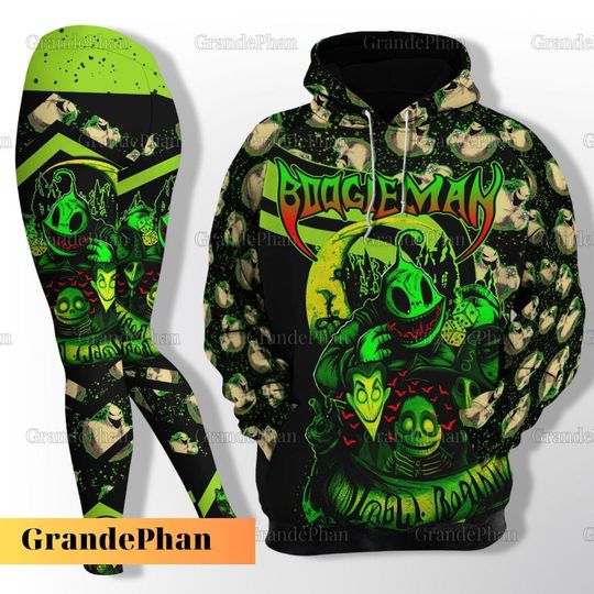 Horror Oogie Boogie Hoodie Legging, Halloween 3D All Over Print, Disney Halloween Outfi