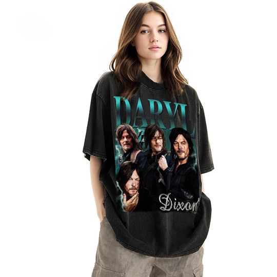 Limited Daryl Dixon Vintage Unisex Shirt, Actor Homage tee, 90s retro design graphic T-Shirt: Ideal Gift for Him and Her