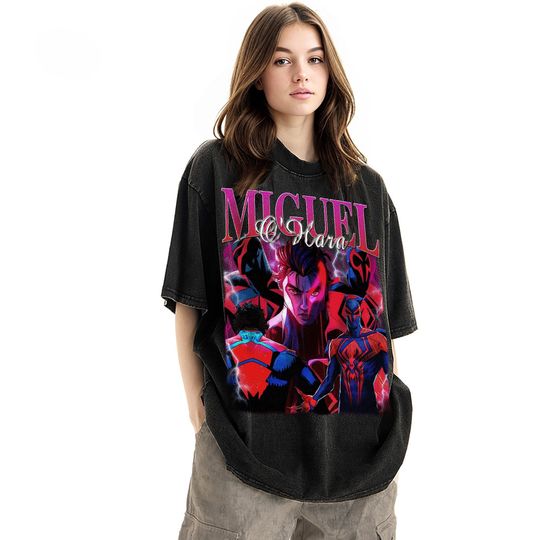 Limited Miguel O'Hara Vintage Unisex Shirt, Actor Homage tee, 90s retro design graphic T-Shirt: Ideal Gift for Him and Her