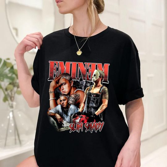 Discover Eminem Customisable Slim Shady Unisex Heavy Cotton Tee