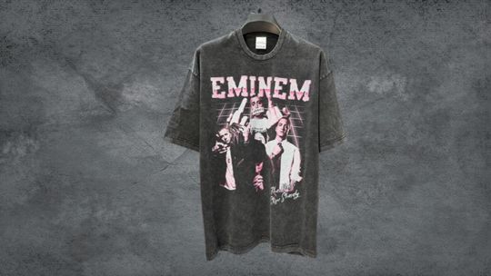 Discover Vintage Eminem Graphic T-Shirt, Unisex Hip-Hop Tee, Retro Streetwear for Music Fans, Casual 90s Style Shirt, Slim Shady Apparel