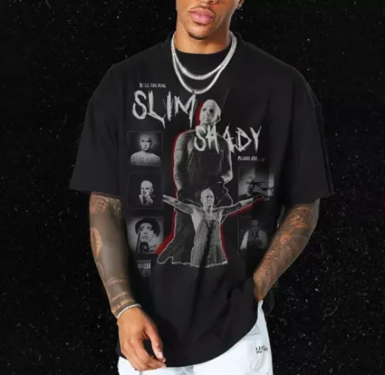 Eminem Slim Shady Detroit Tee, Vintage Bootleg 90s Shirt, Rap God Music Gift