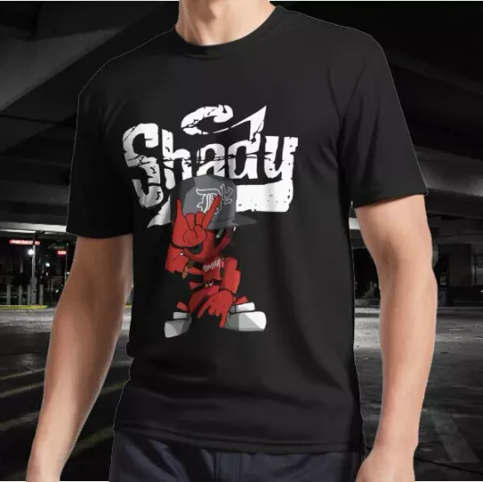 Discover Slim Shady Eminem Active Logo T-Shirt Funny