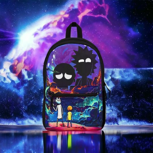 Discover Rick and Rickandmorty Backpack, Aesthetic Backpack, purple backpack, cartoon backpack, Vintage backpack, Nike backpack, College highschool backpack