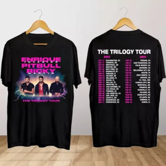 Discover Enrique IglesiasxPitbullxRicky Martin The Trilogy Tour 2024 Shirt