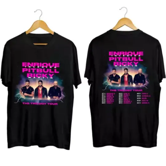 Discover Enrique Iglesias X Pitbull X Ricky Martin The Trilogy Tour Shirt