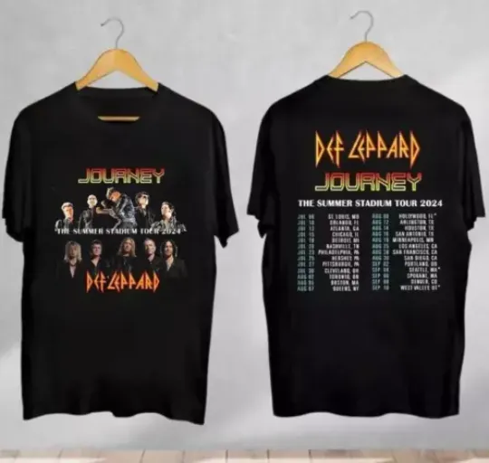 Discover Def Leppard And Journey Summer Stadium Tour 2024 T Shirt Concert Music Gift