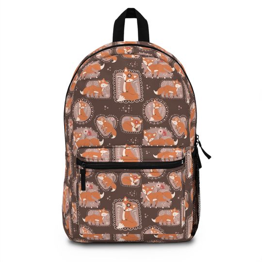 Discover Fox Backpack, Cute Fox Bag, Back to School, Fox Bag, Fox Lover Gift, Gift for Fox Lover, Animal Lover Bag, Elementary School, Middle School