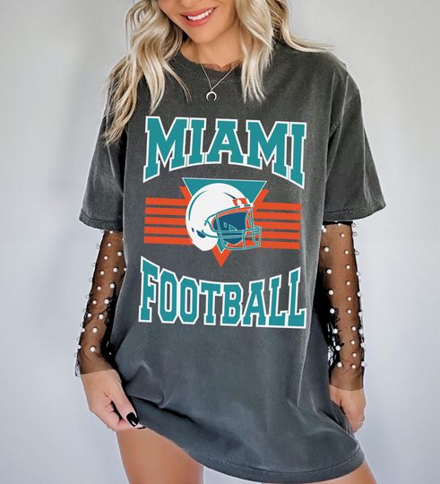 Discover Miami Shirt | Comfort Colors Vintage Miami Football Shirt Miami T-Shirt Miami Football Shirts Miami Football Gift Miami Shirts Miami Gift