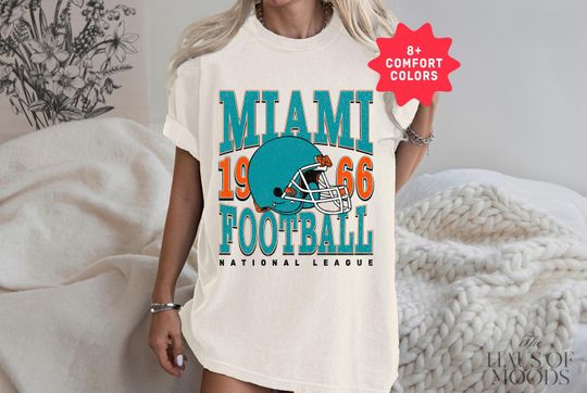 Discover Miami Football Vintage Style Comfort Colors Shirt | Retro Miami Football Crewneck | Miami Football TShirt | Miami Football Gift