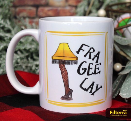 Discover Christmas Coffee Mugs, Fra Gee Lay Coffee Cups, Coffee Mugs, Funny Christmas Gift, Christmas Story Coffee Mug, Funny Leg Lamp Coffee Cup