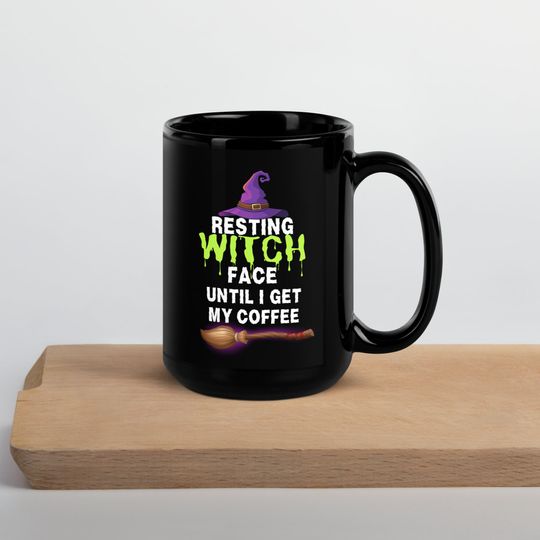 Discover RESTING WITCH FACE - Kwik Sip Black Glossy Mug