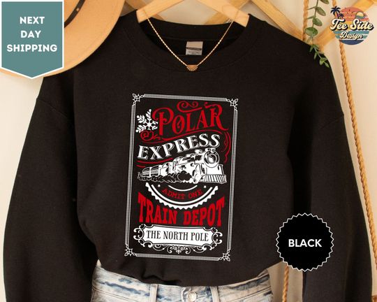 Discover Polar Express Christmas Sweat, Polar Express Ticket Sweat, Train Depot Sweat, North Pole Shirt, Christmas Holiday Sweat