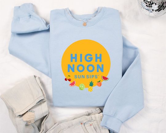 Discover High Noon Sweatshirt Fun Vodka Seltzer Logo Sweatshirt Alcohol Logo Sweatshirt, Gift For High Noon Drinkers and Vacation