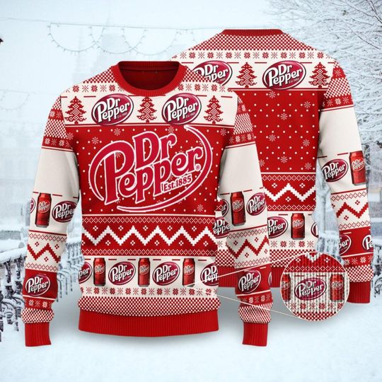 Dr Pepper Ugly Christmas Sweater, Mens Drinking Sweater, Dr Pepper Sweater, Soda Shirt, Holiday Sweater, Xmas Christmas Gift Vacation