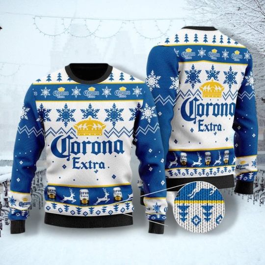 Corona Beer Christmas Sweater, Beer Ugly Xmas Sweater, Drinking Christmas Shirts, Corona Extra Sweater, Holiday Xmas Gift Men Women