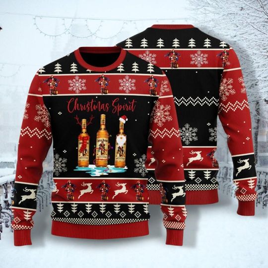 Discover Whiskey Captain Morgan Christmas Sweater, Whiskey Ugly Xmas Sweater, Drinking Party Shirt, Holiday Sweater, Sweaters For Woman Men