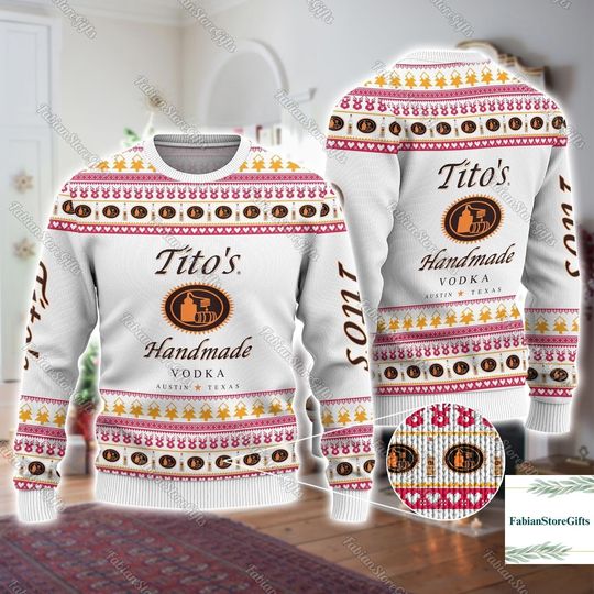 Discover Tito Vodka Christmas Sweater, Tito Vodka Sweater Men, Drinking Party Gift, Woman Sweater, Ugly Xmas Sweater, Christmas Gifts For Mens