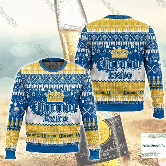 Christmas Corona Beer Ugly Sweater, Corona Sweater Men, Beer Lover Shirt, Beer Christmas Sweater, Holiday Sweater, Drinking Party Gift