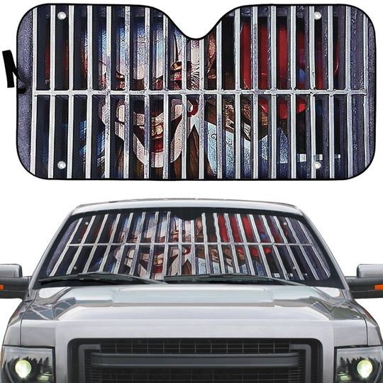 Pennywise The Clown Car Sunshade Pennywise IT Movie Car Auto Sunshade Horror Halloween Movie Auto Sun Shade Car Windshield Car Accessories