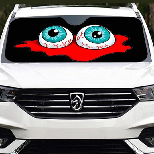 Bloody Eyes | Horror Halloween Monster Eyes | Windshield Sunshade