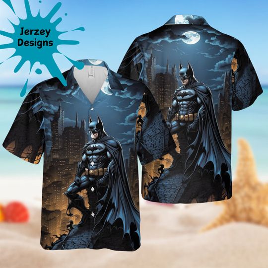 Discover Batman 2 Hawaii Shirt, Halloween Hawaiian Shirt Tropical Beach Gift For Men, Youth, Dad, Boyfriend, Lover, Best Gift For Party Halloween
