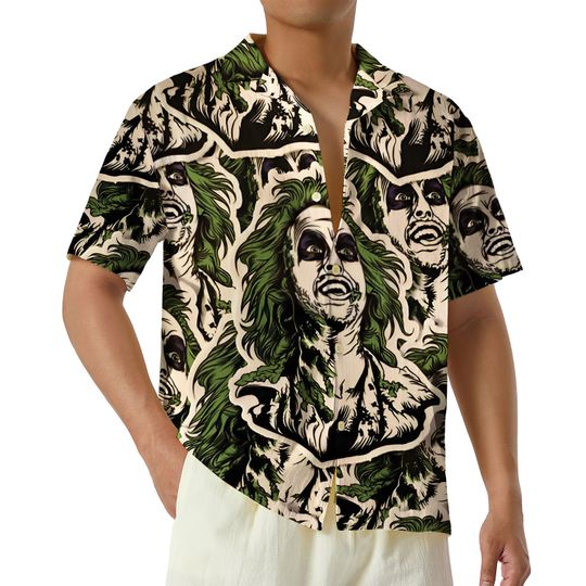 Limited Beetlejuice 1988 Movie Hawaiian Shirt, Halloween Button Up Shirt, Vintage Horror Beetlejuice Hawaii Shirt