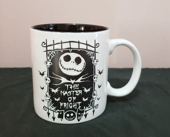 Tim Burton's The Nightmare Before Christmas Jack Skellington The Master of Fright Large Coffee Cup Mug 20oz Microwave and Dishwasher Safe