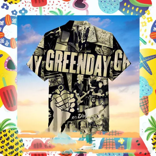 Green Day Band Hawaiian Shirt For Unisex