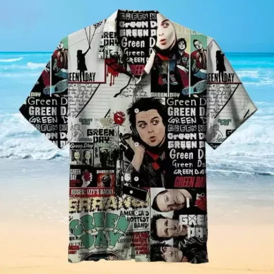 Green Day Hawaiian Shirt, Music Lover Shirt, Aloha Summer Shirt