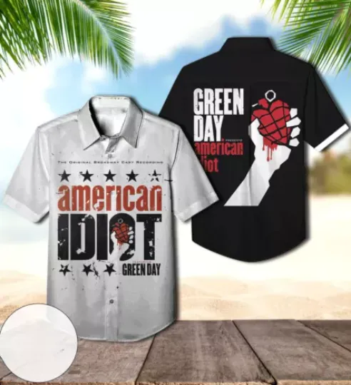 Green Day American Idiot Album Cover Hawaiian Shirt All Size