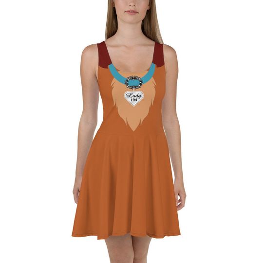 This Dog Is A Lady Sleeveless Skater Dress - Playful Elegance with Canine Charm