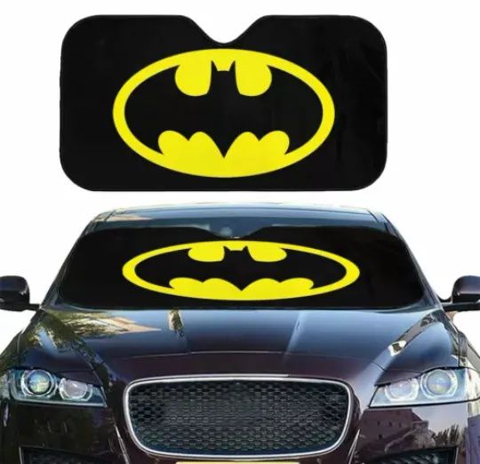 Discover Superhero Batman Car Sun Shade Reflective Visor Windshield Block UV Ray Foldable