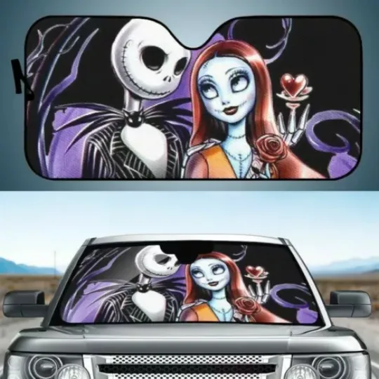 The Nightmare Before Christmas Car Sun Shade SUV Reflective Visor Block UV Ray