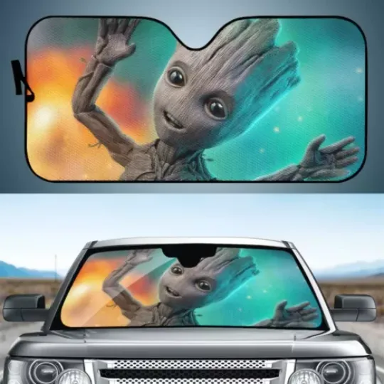 Guardians of the Galaxy Groot Car Sun Visor Windshield Sunshade Block UV Rays
