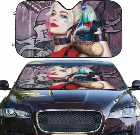Harley Quinn Car Pickup Sun Shade Reflective Visor Windshield Block UV Ray Gifts
