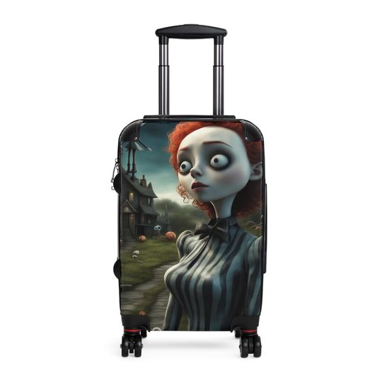 Suitcase Womens Traveling Nightmare before Christmas inspired Burton Style