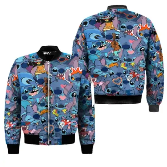 Discover Cute Stitch Moods These Are My Emotions Lilo And Stitch Bomber Jacket