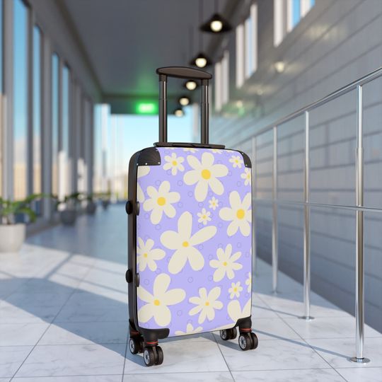 Discover Floral Carry On Suitcase with Wheels, Pink Rose Suitcases on Wheels, Cabin Suitcase with Wheels, Cabin Suitcase High Quality
