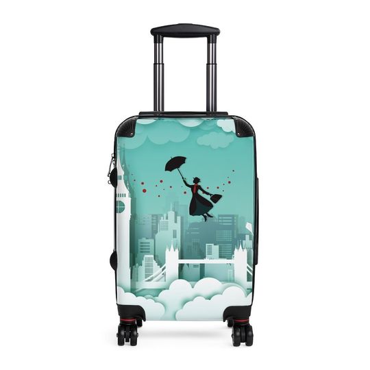 Discover Mary Over London Carry-On Suitcase // Cabin Baggage, Luggage, Suitcase, Roller Bag, Travel, Disney Vacation