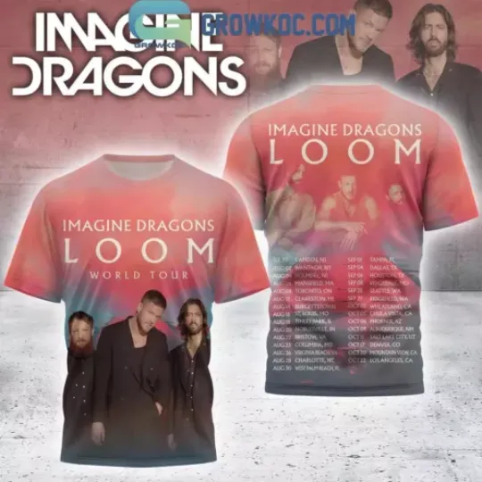 Discover Imagine Dragons Loom America Tour 2024 3D Tshirt Great hot hot shirt new