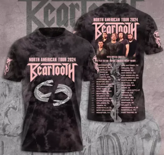 Beartooth 3D Shirt North American Tour 2024 Unisex Gift For Fans