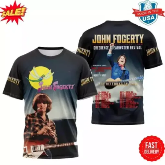 John Fogerty The Celebration Tour 2024 3D Shirts