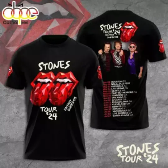 Rolling Stones Hackney Diamonds Tour 2024 3D T-Shirt
