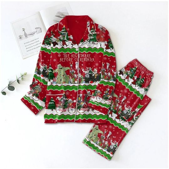 Discover Nightmare Before Christmas Pajamas Set, Jack Sally Oogie Boogie Lock Shock Barrel Pajamas Family, Disney Movie Xmas Holiday Pajamas