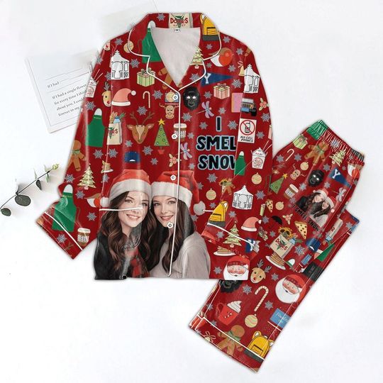 Christmas Stars Hollow Pajamas Set, Lukes Diner Women Pajamas, Gilmore Girls Holiday Christmas, Stars Hollow Pajamas Family, Gift For Her