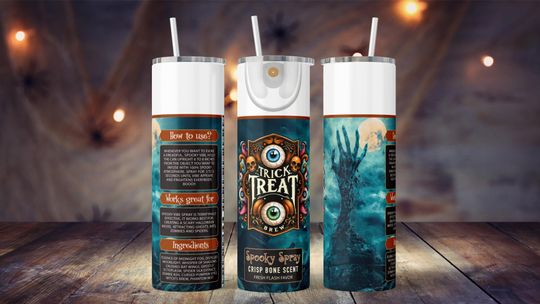 Discover Halloween Tumbler, Spooky Spray Tumbler, 20oz Skinny Tumbler Sublimation, Pumpkin Tumbler Wrap Design #STD