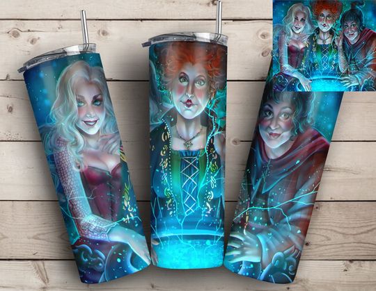 Discover Hocus Pocus Tumbler, Halloween Tumbler Wrap, Witch  , Sublimation Designs, Coffee Tumbler Template, 20oz Skinny Tumbler