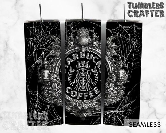 Halloween Tumbler Wrap, Spooky Season Tumbler, 20 oz Skinny Tumbler, Starbucks Tumbler Sublimation, Straight & Tapered Sublimation