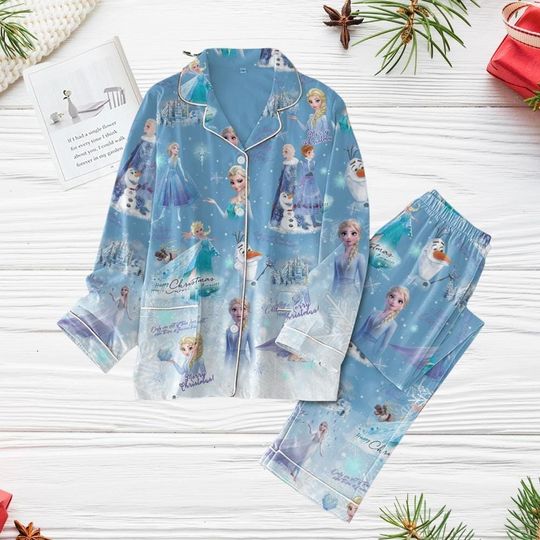 Discover Disney Frozen Christmas Pajamas, Princess Elsa Women Pajamas, Elsa And Anna Pajamas, Olaf Snowman Holiday Pajamas, Gift For Her